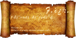 Füredi Árpád névjegykártya